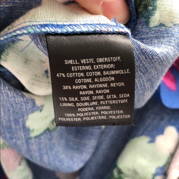 Anthropologie HD Paris floral top with zipper back - Picture 6 of 6